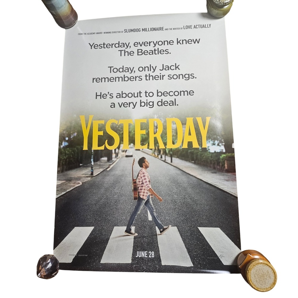 Yesterday 2019 Original Promo Movie Poster 27x40 Himesh Patel Lily James D/S